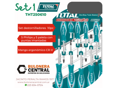 SET 1 DESTORNILLADORES TOTAL